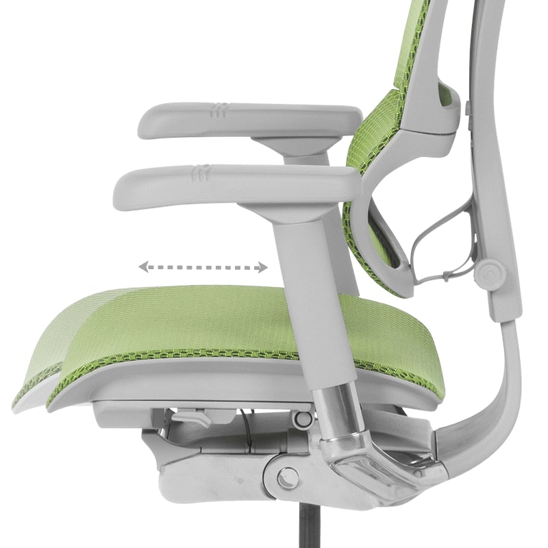 Ергономичен стол IOO Elite 2 сива рамка-зелен